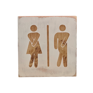 Funny Bathroom Sign - Bathroom Icons