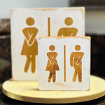 Load image into Gallery viewer, Funny Bathroom Sign - Bathroom Icons
