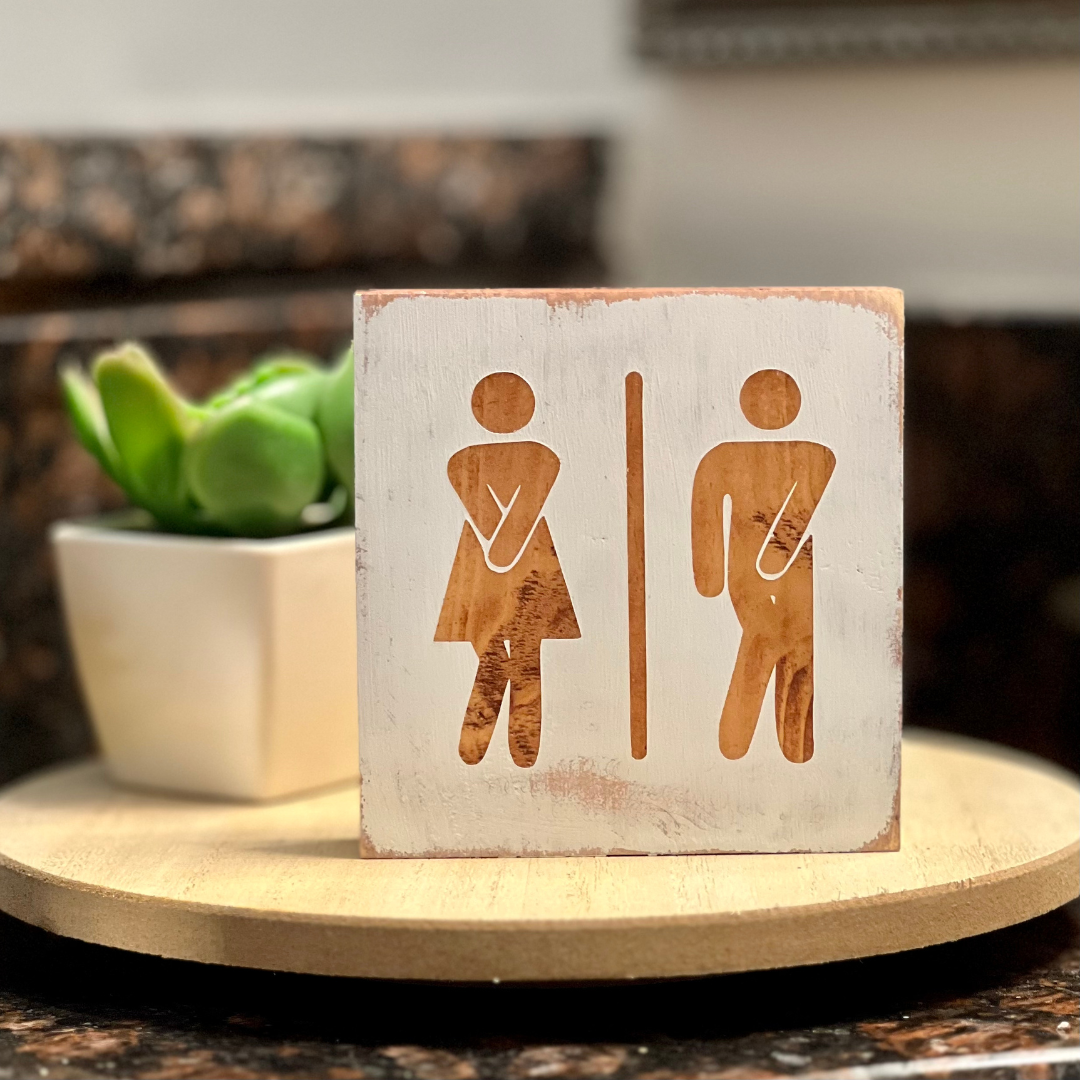 Funny Bathroom Sign - Bathroom Icons