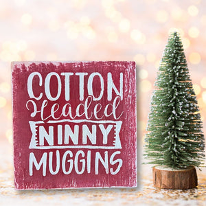 Cotton Headed Ninny Muggins Tiered Tray Christmas Decor