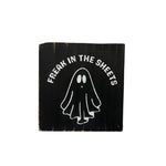 Load image into Gallery viewer, Snarky Halloween Mini Sign for Tiered Trays Home Decor - Freak In The Sheets
