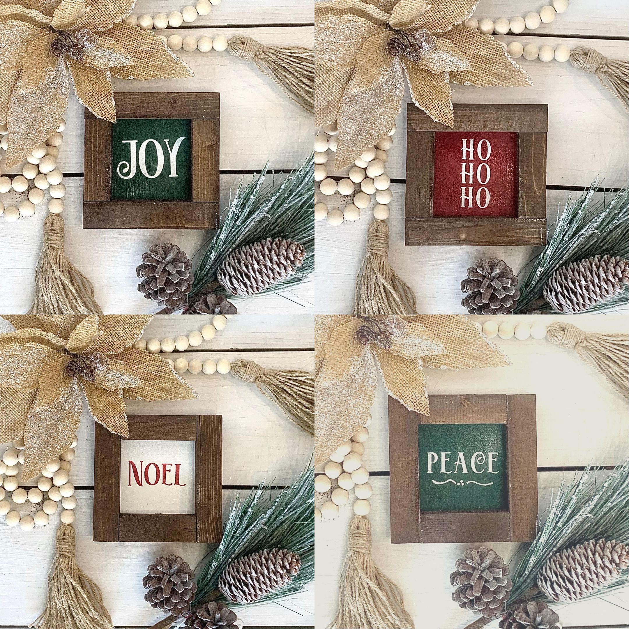 Tiered Tray Christmas Signs