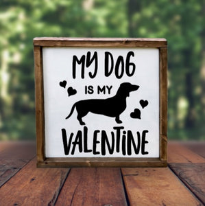 My dog/cat is my Valentine - alternative Valentine home decor