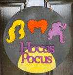 Load image into Gallery viewer, A Bunch Of Hocus Pocus Halloween Door Hanger
